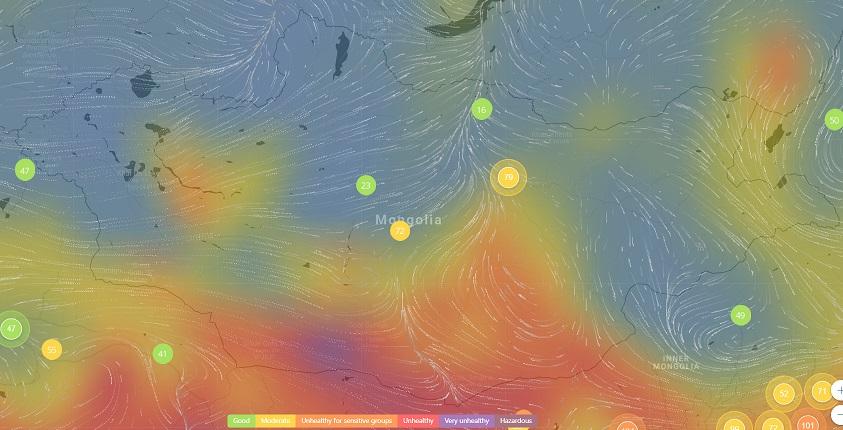 Growing air quality monitoring coverage in Mongolian cities